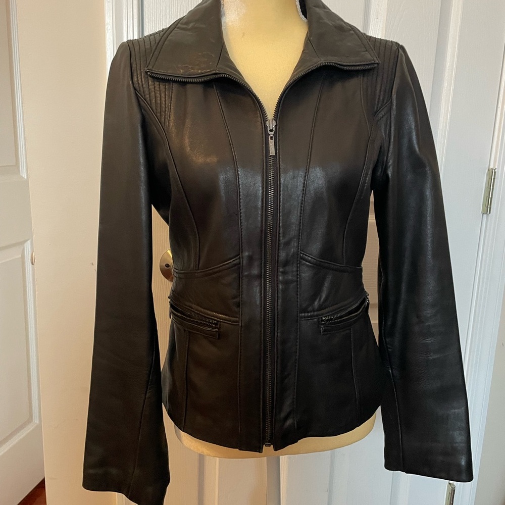 Women's Black Leather Jacket